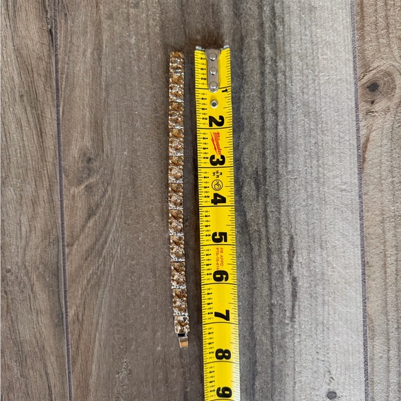 Vintage Gold Plated Nugget Tennis Bracelet - Picture 4 of 5